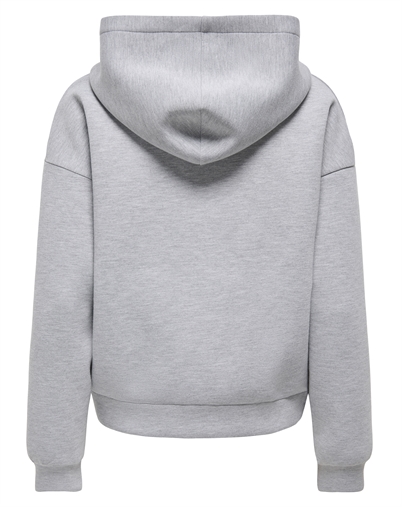 JDY - JDYSabrina Scuba Zip Hoodie - Light Grey Melange